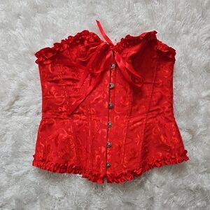 Elegant Red Corset Top